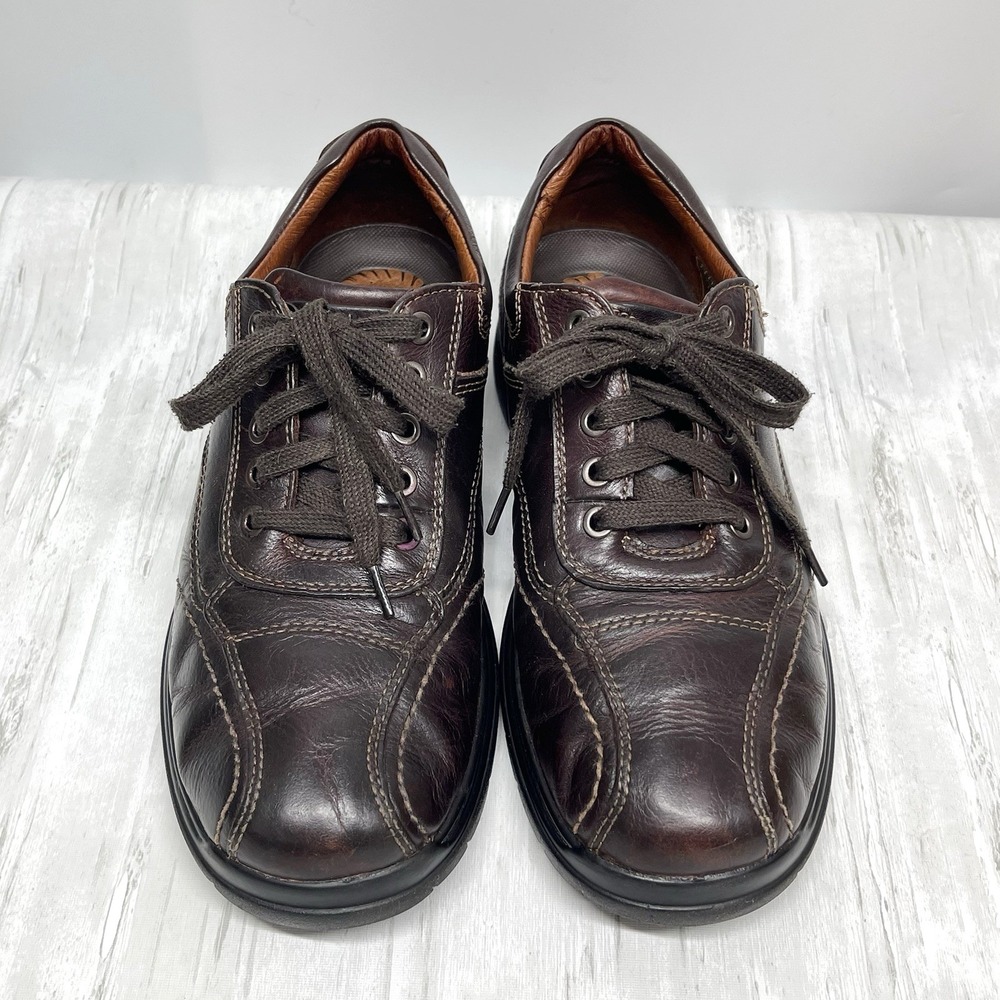 Johnston & Murphy Shoes Men's 8.5 M Brown Leather Moisture Wicking Antibacterial